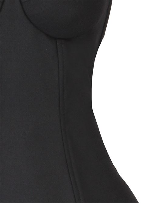 Black virgin wool blend corset GIUSEPPE DI MORABITO | 03PFTO2690322999